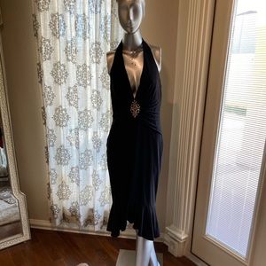 laundry shelli segal cocktail black dress size 8